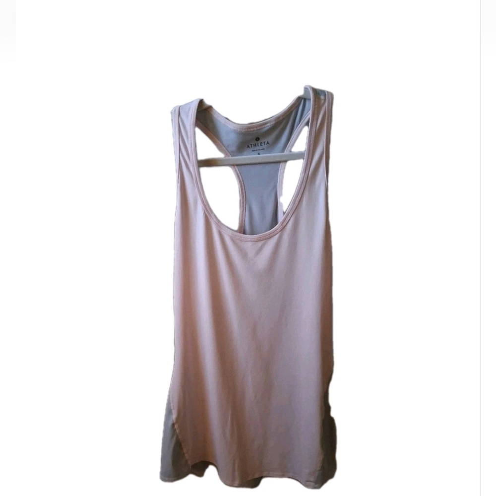 Athleta Light Pink Sleeveless Racerback Workout Tank Top Size S  Gym, Sports